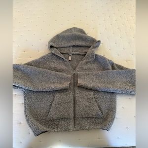 Skims cozy boucle zip up hoodie